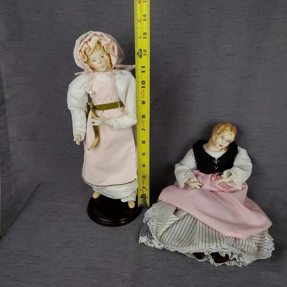 2 J Kazounis Francesca Dolls Handmade Porcelain Bisque Shepherdess Artist SIGNED - Picture 3 of 10